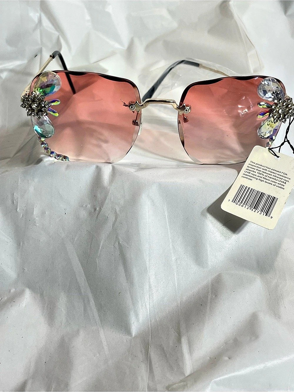 Embellished Pink Sunglasses NWT